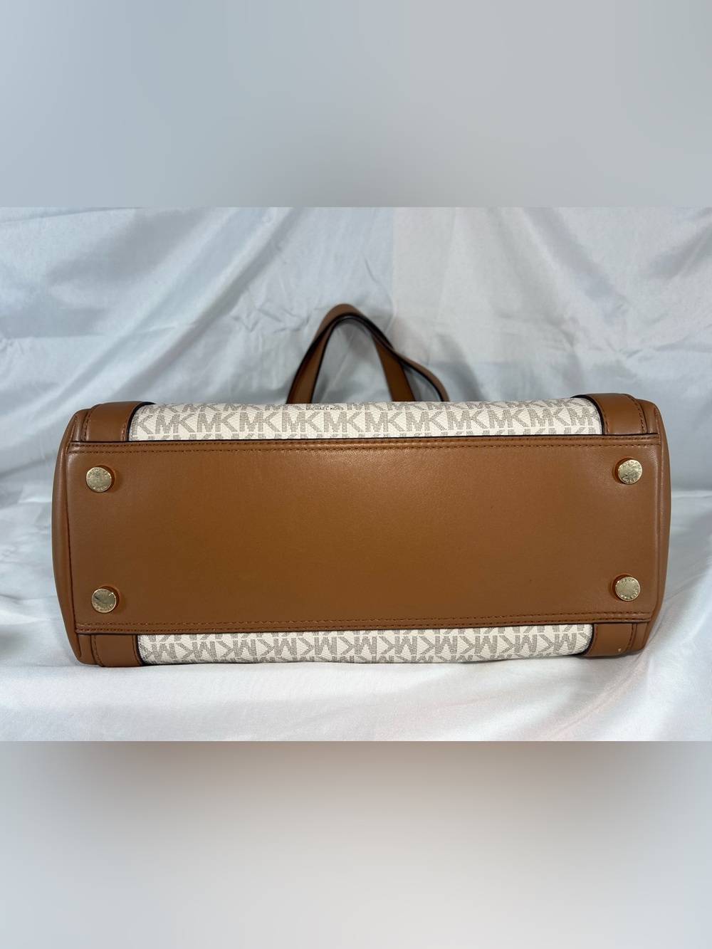 Michael Kors Rosemary Large Logo Shoulder Bag Vanilla Acorn Matching Wallet - Picture 6 of 16